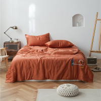 北欧60支兰精天丝色夏被四件套空调被夏凉被夏天薄被子床笠