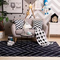 北欧几何地毯现代简约卧室客厅垫满铺床边茶几沙发长方形地垫