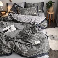 北欧四件套豹纹 简约格子性冷淡风床上用品1.8m床单床笠