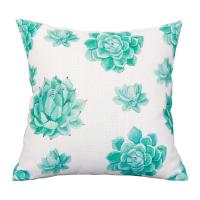 北欧小清新植物抱枕套美式棉麻腰枕靠垫客厅办公室沙发床头靠枕