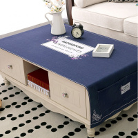 北欧风茶几桌布布艺INS风网红棉麻防水白格子茶几垫客厅 小茶几布