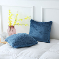 品质 色羊羔绒抱枕靠垫毛绒欧式家用靠枕午睡办公室沙发垫