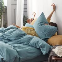 天竺棉针织棉四件套 简约色床单被套床笠床上用品