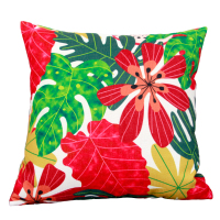 水彩色植物北欧居家美式棉麻抱枕套腰枕清凉汽车靠垫办公沙发靠枕