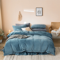 秋冬乳胶床笠四件套加厚保暖 暖绒套件韩式简约床裙双人床品