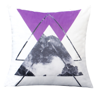 紫色心情网红ins抱枕北欧棉麻靠垫现代汽车靠垫办公沙发靠枕靠背