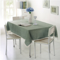 棉麻色餐桌布亚麻台布布艺茶几桌布多用巾盖巾简约现代清新