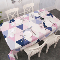 北欧餐桌布防水免洗网红ins桌垫台布茶几布白格子少女小清新棉麻