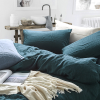 北欧 100亚麻床上四件套精品源本生态系列活性床单被套