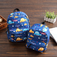 喻娄儿童背包帆布印花汽车卡通幼儿园书包3岁5岁男女孩小中班小书包书包