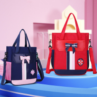 喻娄小学生补习袋男孩美术袋儿童补习书包女童补课手提袋拎书袋斜挎包书包