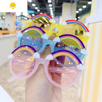 喻娄儿童太阳镜潮流时尚外出墨镜可爱小童彩虹边框防太阳眼镜儿童太阳镜