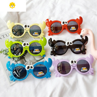 喻娄儿童偏光太阳镜硅胶卡通可爱螃蟹墨镜小孩眼镜男女童眼镜儿童太阳镜