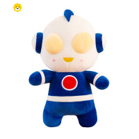 真智力Q版公仔毛绒玩具布娃娃儿童玩偶男孩睡觉大号抱枕情侣礼物 蓝色(Q版奥特曼公仔) 65厘米(收藏~送精美礼品)动漫