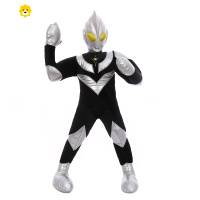 真智力毛绒玩具男孩睡觉大号公仔抱枕布娃娃泰罗玩偶儿童生日礼物 泰罗奥特曼-黑色 70厘米(收藏送贴纸)动漫