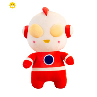 真智力Q版公仔毛绒玩具布娃娃儿童玩偶男孩睡觉大号抱枕情侣礼物 红色(Q版奥特曼公仔) 90厘米(收藏~送精美礼品)动漫