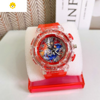 真智力儿童手表赛罗迪迦幼儿学生闪灯礼物男孩玩具卡通发光电子表 赛罗奥特曼红色 时间+闪灯动漫