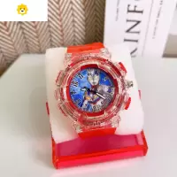 真智力儿童手表赛罗迪迦幼儿学生闪灯礼物男孩玩具卡通发光电子表 迪迦奥特曼红色 时间+闪灯动漫