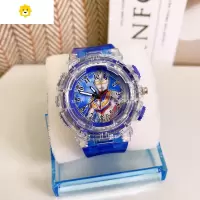 真智力儿童手表赛罗迪迦幼儿学生闪灯礼物男孩玩具卡通发光电子表 迪迦奥特曼蓝色 时间+闪灯动漫