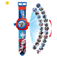 真智力发光儿童手表玩具投影卡通电子表男女幼儿园礼物发射器 奥特曼圈盖切换带投影动漫