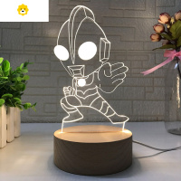 真智力玩具模型灯摆件卡通动漫创意儿童节布置男孩生日礼物 实木款/暖光/标准盒装