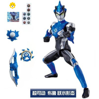 真智力罗布罗索烈火布鲁跃水超可动人偶模型暗黑欧布水晶玩鼎 布鲁跃水带武器 18CM超可动动漫