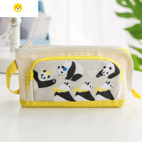 喻娄笔袋熊猫20新款流行熊猫卡通可爱简约男生女孩大容量儿童小学生用初中大创意铅笔文具盒is日系高颜值