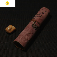 喻娄 藏宝图文具盒初中网红复古简约多功能彩铅卷笔袋 韩国高中生男女孩笔帘小学生创意儿童大容量铅笔盒