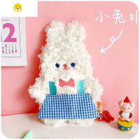 喻娄毛茸茸笔袋is日系可爱少女毛绒卡包女孩钱包小熊兔子文具铅笔盒