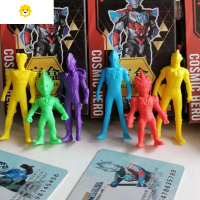 喻娄新款3个公仔装橡皮擦盲盒创意身份证卡通学习文具儿童玩具 奥特曼橡皮擦随机2小盒个6公仔