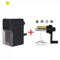 喻娄素描卷笔刀 削笔机美术生专用长芯手摇削笔器转笔刀软炭笔铅笔多功能刨绞笔机转笔刀手动削铅笔刀削笔器 黑色+替换刀架