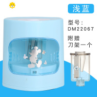 喻娄电动削笔器卷笔刀儿童小学生全多功能刨铅笔刀削笔刀转笔刀削笔机学生用文具用品三件套小型便携式 [米奇蓝](送2节5号