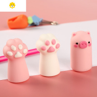 喻娄创意卷笔刀迷你便携削笔器儿童小学生用铅笔削笔刀可爱小号随身简约幼儿园用小型素描彩铅转笔刀笔刨批发 粉猫爪1+白猫爪