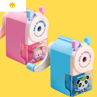 喻娄儿童可爱卷笔刀卡通削笔器转笔刀小学生手摇铅笔刀省力削笔刀文具 经典拉杆款-[蓝色+粉色]2个装