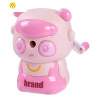 喻娄卷笔刀小学生用转笔刀削笔刀铅笔刀多功能儿童手摇削笔器奖品 中国娃粉色+10支铅笔