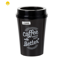 喻娄创意时尚笔筒办公室桌面大容量简约笔桶文具用品化妆刷眉笔收纳筒 1个装 咖啡色