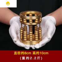 喻娄算盘笔筒摆件 纯铜珠算笔筒文房四宝办公用品年会礼品工艺品订制 小号圆筒算盘(高约10厘米)
