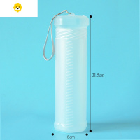 喻娄透明画笔笔筒毛笔盒子画书法便携式收纳桶水彩笔彩绘画笔笔桶毛笔彩铅笔筒收纳盒工具箱画纸筒收藏筒 中号[短款]