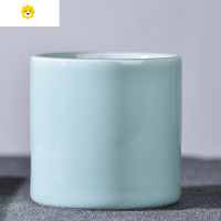 喻娄入相明月笔筒陶瓷收纳盒毛笔钢笔圆形创意时尚简约文具摆件礼盒装复古中国风办公室学生桌面大容量文房四宝 弟粉明月笔筒(