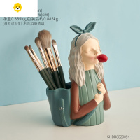 喻娄创意时尚斜插式笔筒可爱学生桌面收纳盒摆件少女心办公室文具用品 女孩挎包笔筒-绿色