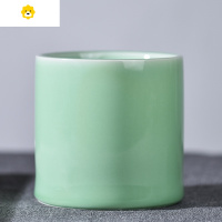 喻娄入相明月笔筒陶瓷收纳盒毛笔钢笔圆形创意时尚简约文具摆件礼盒装复古中国风办公室学生桌面大容量文房四宝 弟梅明月笔筒(