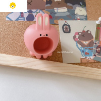 喻娄thefifthmoo 可爱迷你卡通柴犬三毛猫笔筒回形针收纳小摆件 迷你粉兔笔筒