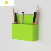 喻娄儿童磁性笔筒白板笔粉笔收纳盒可挂可吸式笔盒大容量大磁力纯色 绿色