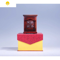 喻娄实木笔筒血檀酸枝收纳筒多功能大容量办公桌面摆件创意时尚中国风 酸枝正方笔筒 11/11/14