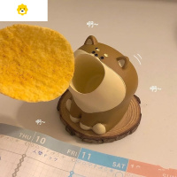 喻娄干饭人笔筒可爱韩版少女心书桌摆件网红高颜值学生is风桌面摆件 干饭人 柴犬