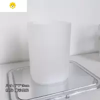 喻娄is亚克力透明简约笔筒学生桌面文具收纳盒化妆刷收纳桶 白色笔筒