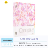 喻娄[买2本送100页替芯]水彩絮语活页本可换替芯可拆卸本子A5不硌手B5笔记本线圈本Cmpus轻薄本 [B5不硌写字本