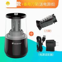 喻娄电动卷笔刀削笔器小学生削铅笔刀儿童全多功能钻笔刀转笔刀削笔机铅笔刨素描刨笔机卷笔机绞笔刀 黑色+备用刀架(送电源线)
