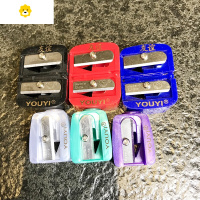 喻娄3个卷笔刀六角眉笔转笔刀专业眉笔刀眼线笔铅笔刀削笔器 双孔6个