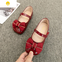 喻娄女童公主鞋20春秋新款蝴蝶结小皮鞋中大童时尚洋气软底宝宝单鞋学步鞋